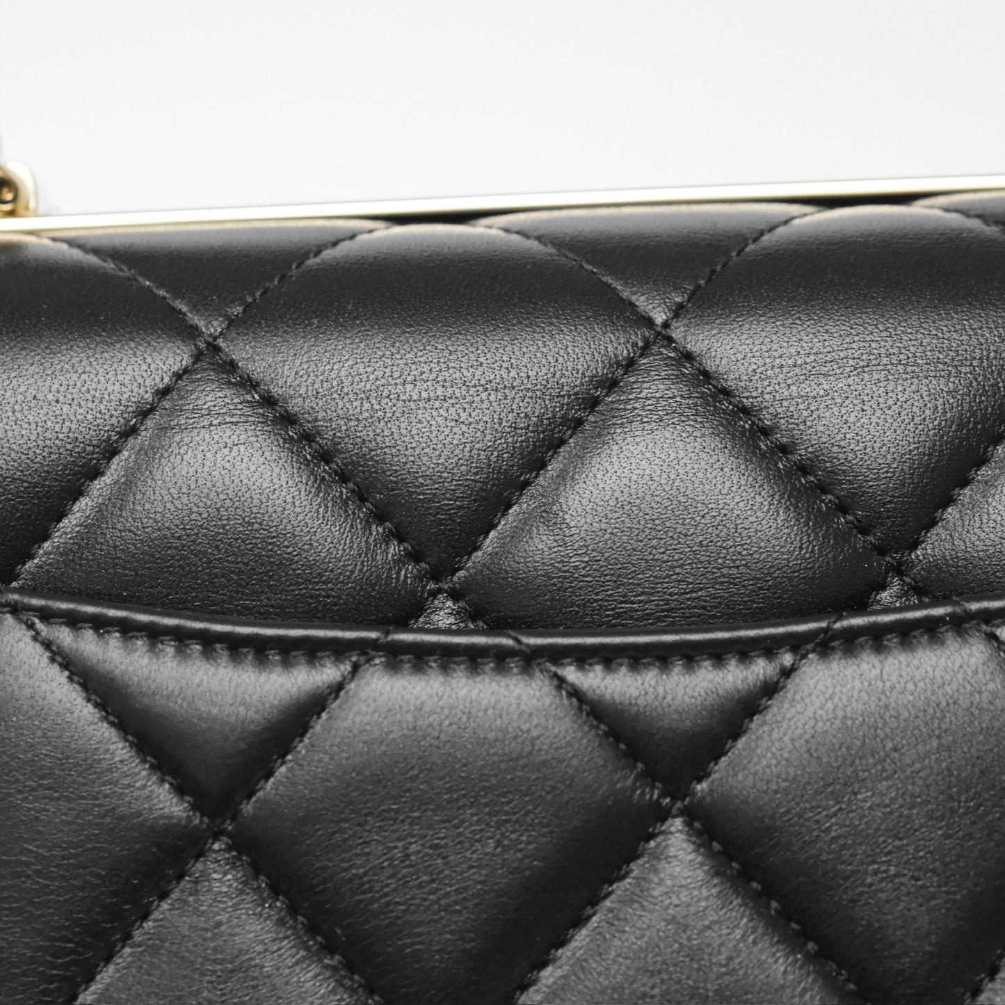 Chanel Small Trendy CC Black Lambskin Gold Hardware