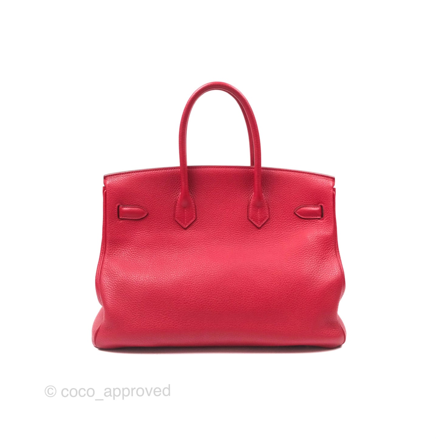 Hermès Retourne Birkin 35 Red Togo Gold Hardware