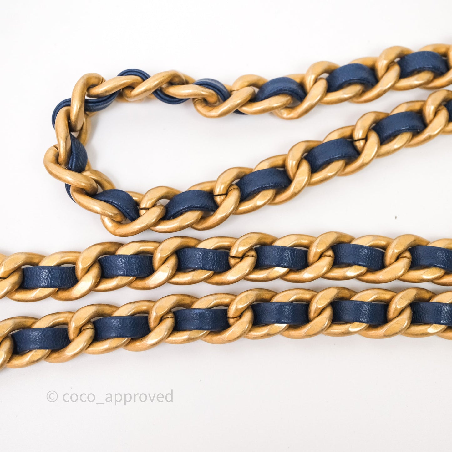 Chanel Square Flap Bag Denim Aged Gold Hardware