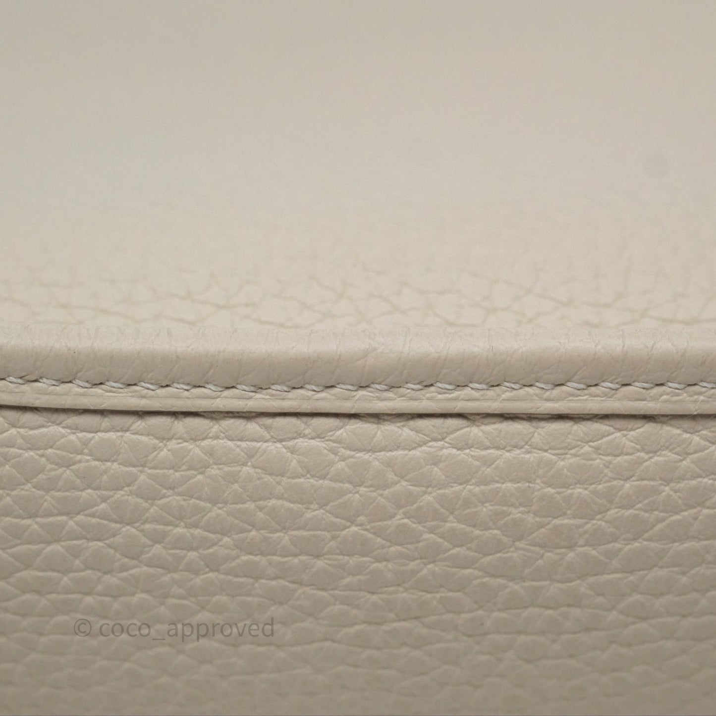 Hermès Mini Evelyne Craie 10 Clemence Palladium Hardware