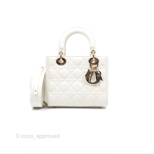Christian Dior Small Lady Dior My ABCDior Bag Latte Cannage Lambskin