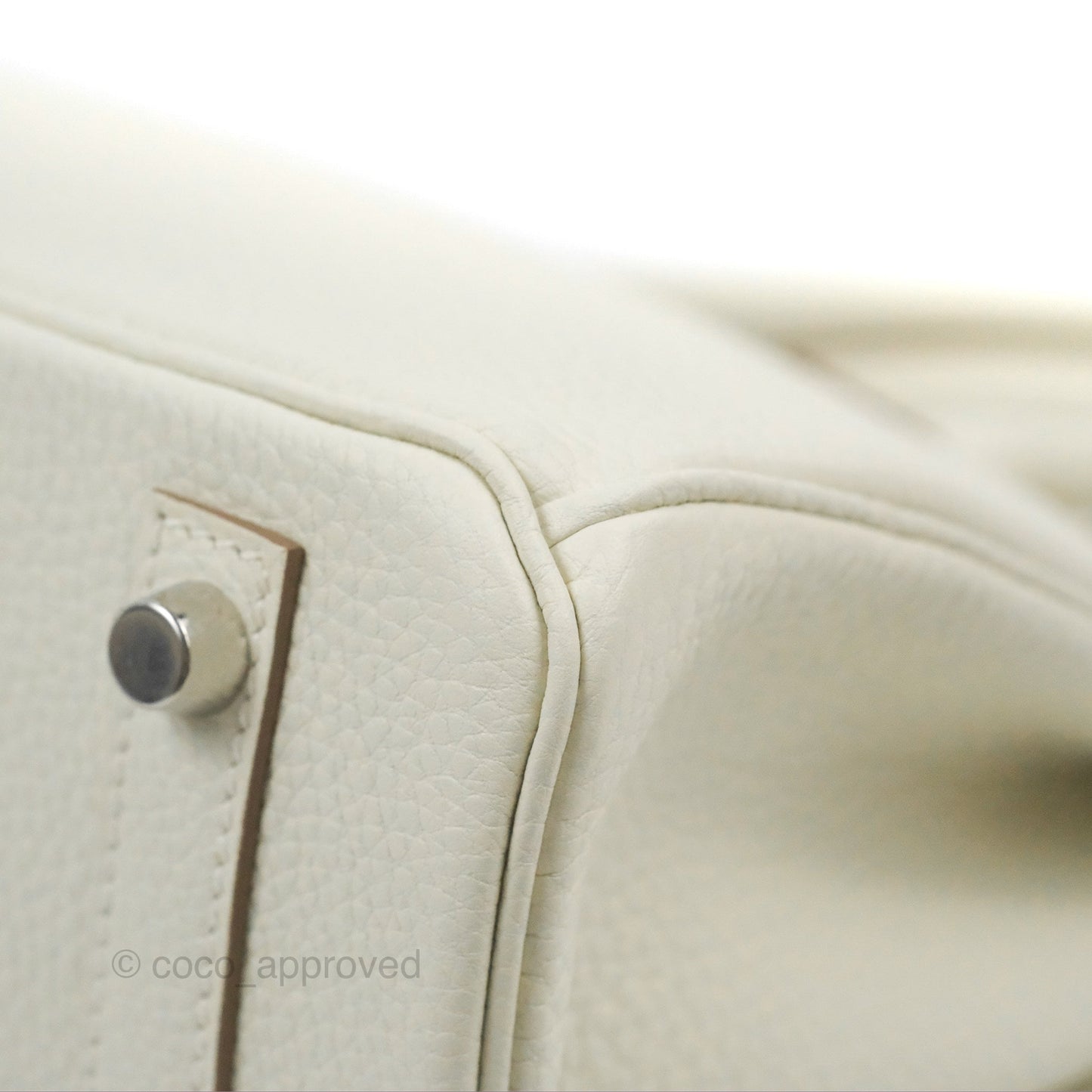 Hermès Retourne Birkin 30 Mushroom Togo Palladium Hardware