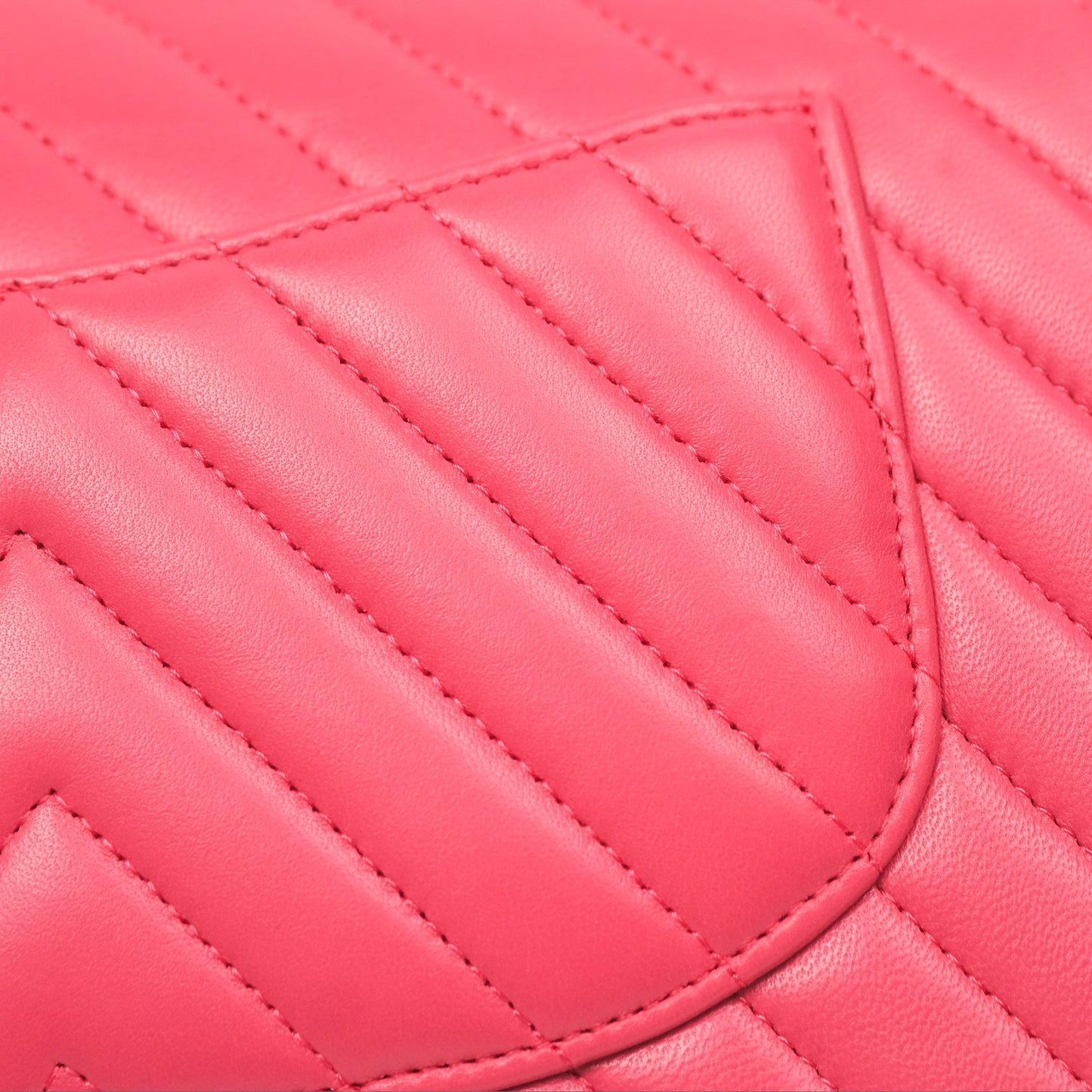 Chanel Medium Classic Flap Chevron Pink Lambskin Gold Hardware