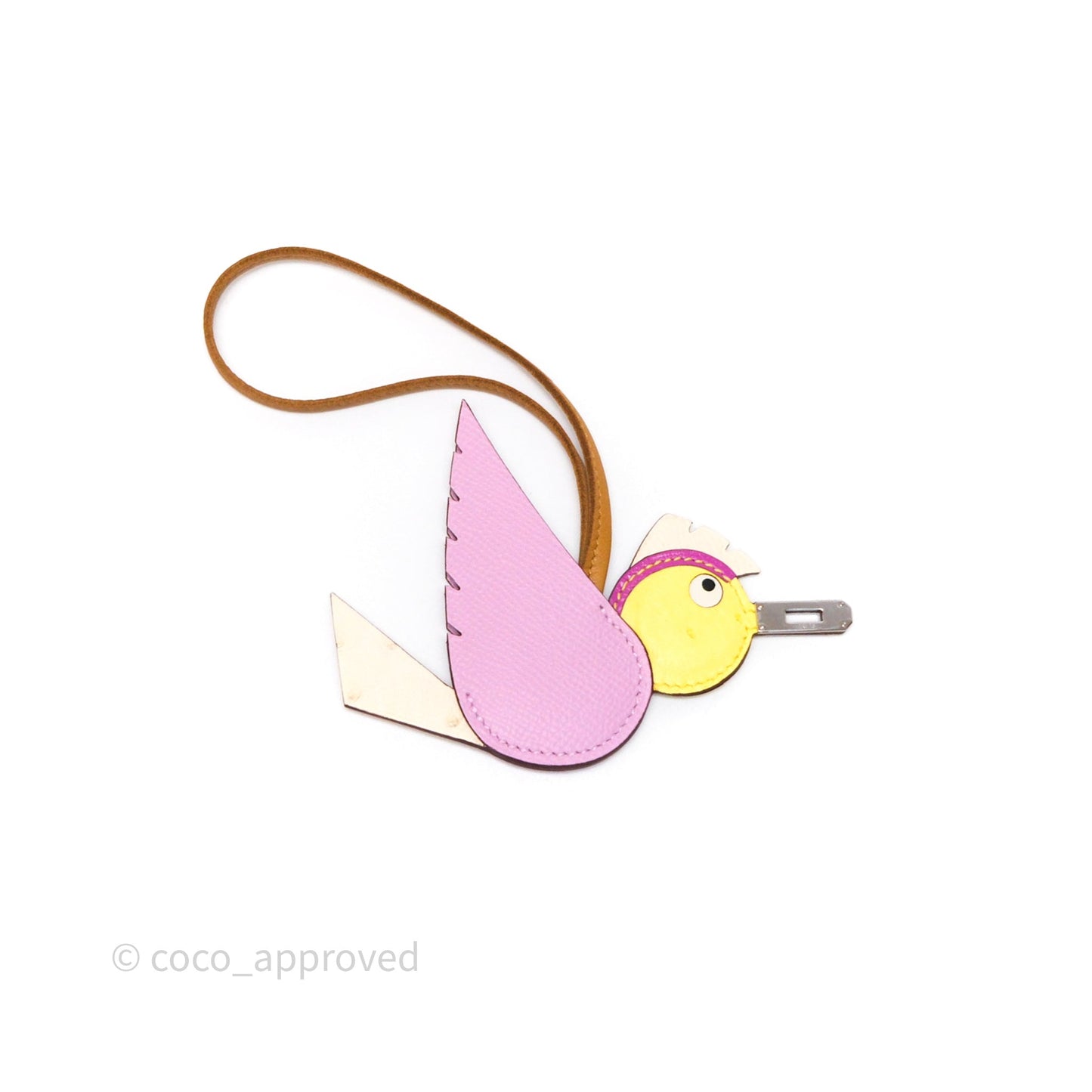 Hermes Ostrich Epsom Swift Birdy Bag Charm