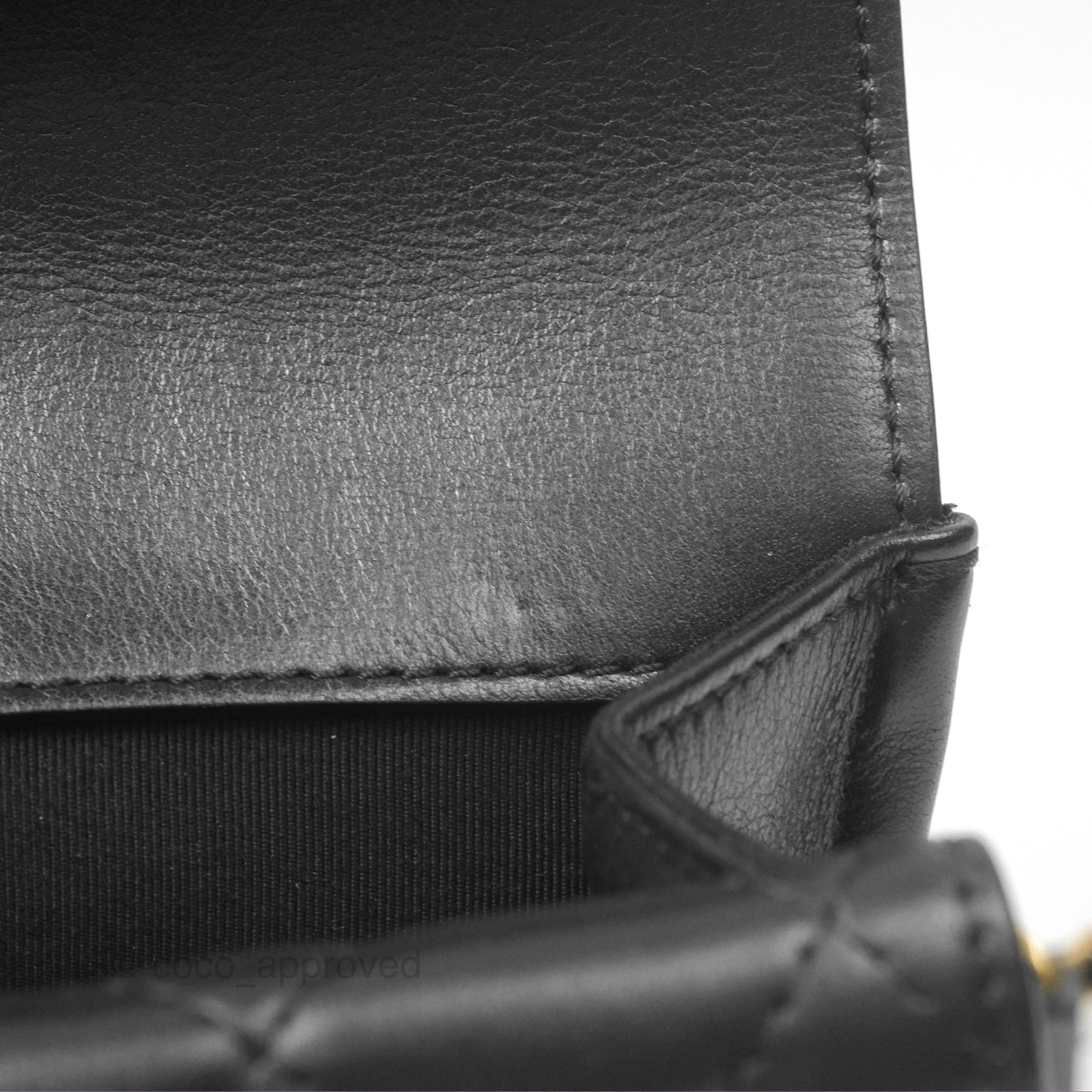 Chanel Triple Flap Bag Quilted Black Calfskin Aged Gold Hardware