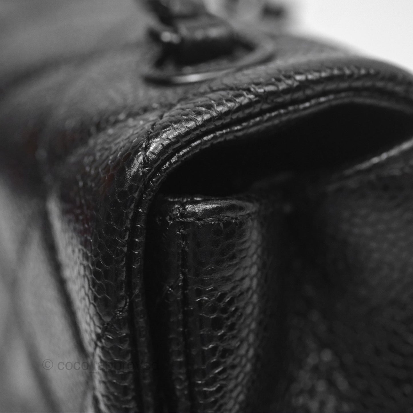 Chanel Quilted Mini Square Flap Bag So Black Caviar Incognito