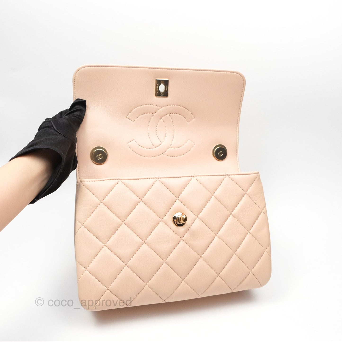Chanel Trendy CC Small Beige Lambskin Gold Hardware