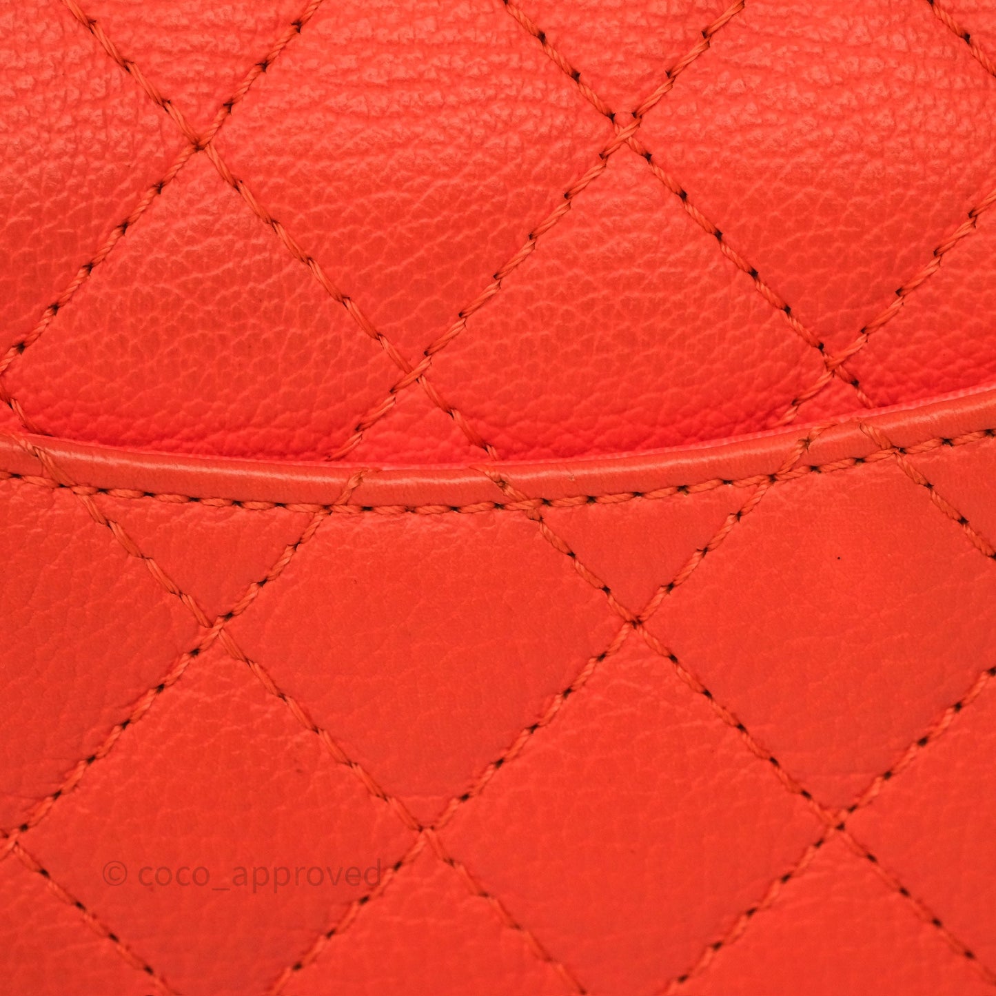 Chanel Mini Reissue 224 Tangerine Orange Goatskin Silver Hardware