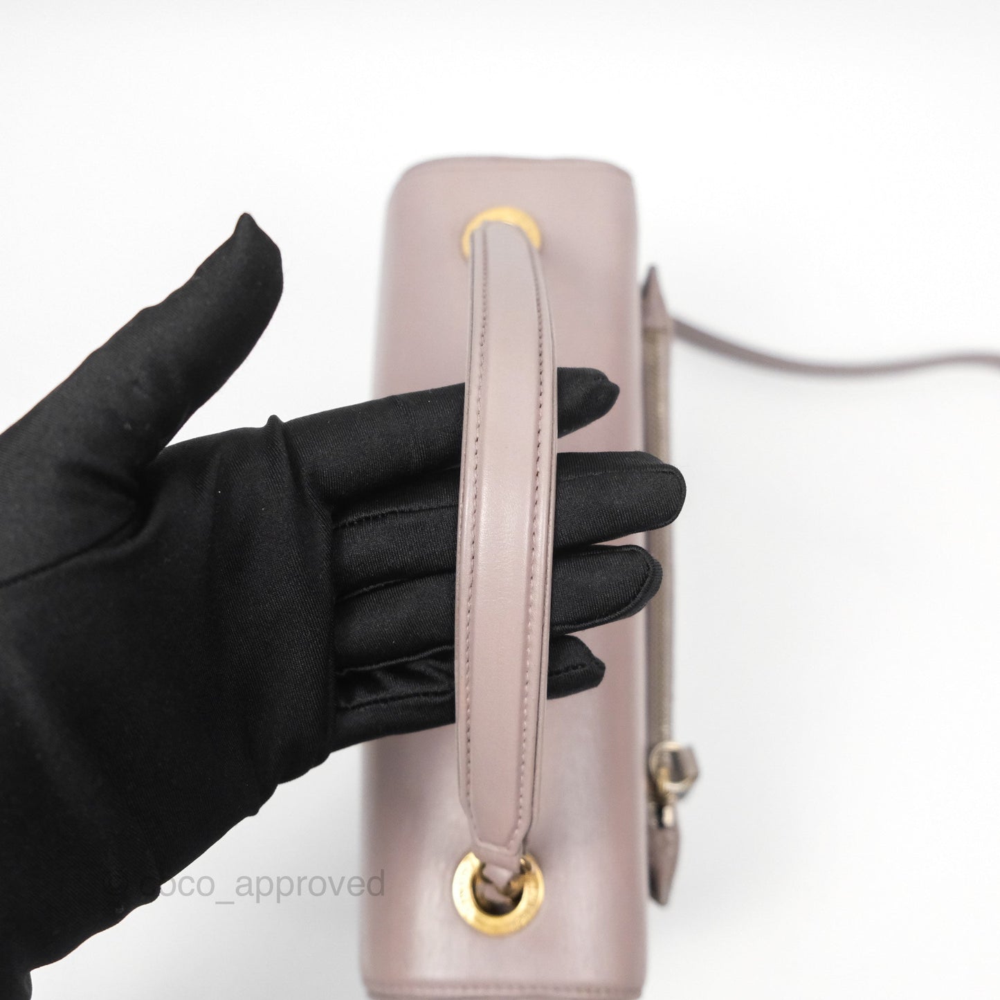 Chanel Coco Curve Flap Burnished Lilac Grey Calfskin Goatskin Antique Gold Hardware