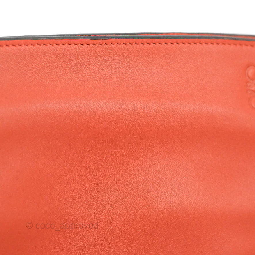 Loewe Nano Flamenco Clutch with Chain Vermillion Calfskin