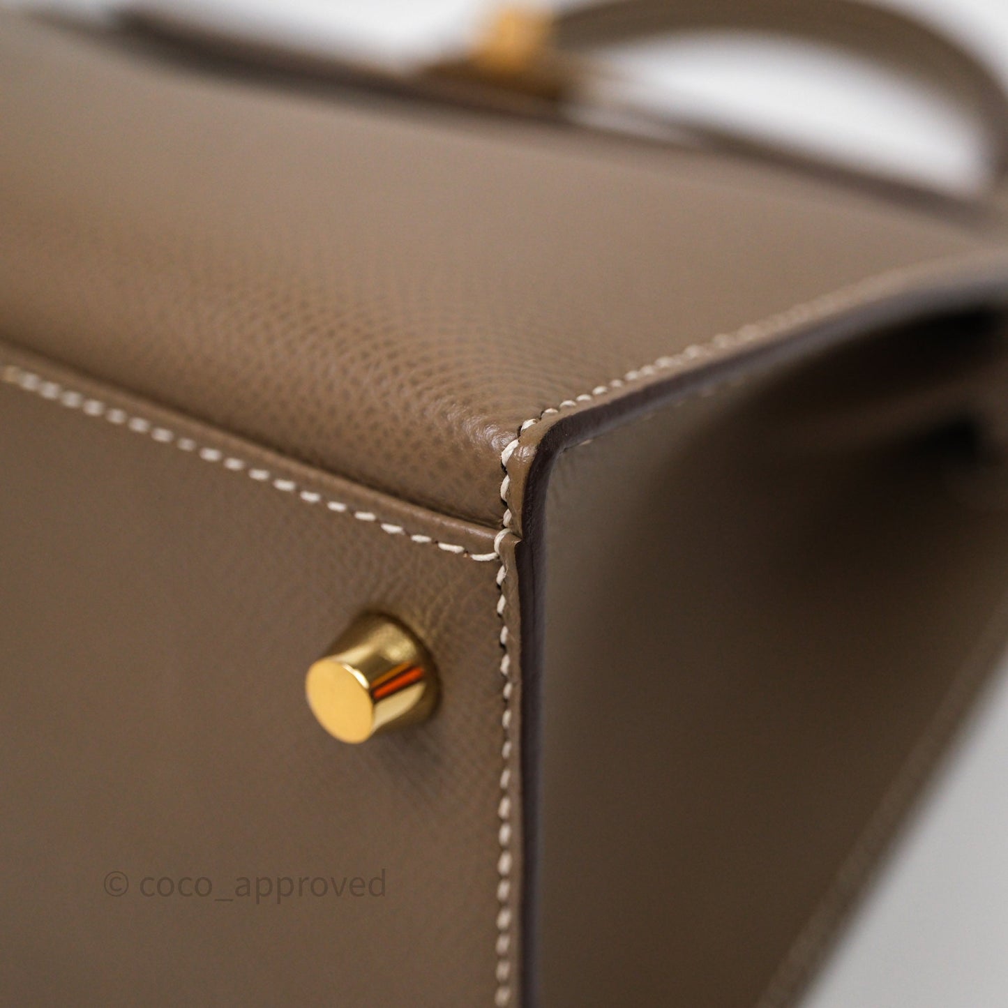Hermès Kelly 28 Etoupe Epsom Gold Hardware
