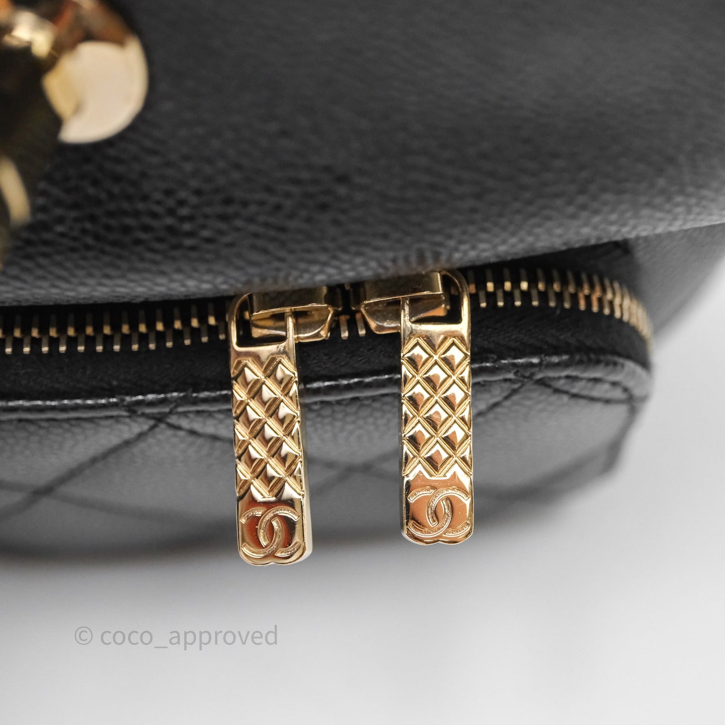 Chanel Quilted Mini Business Affinity Backpack Black Caviar Gold Hardware