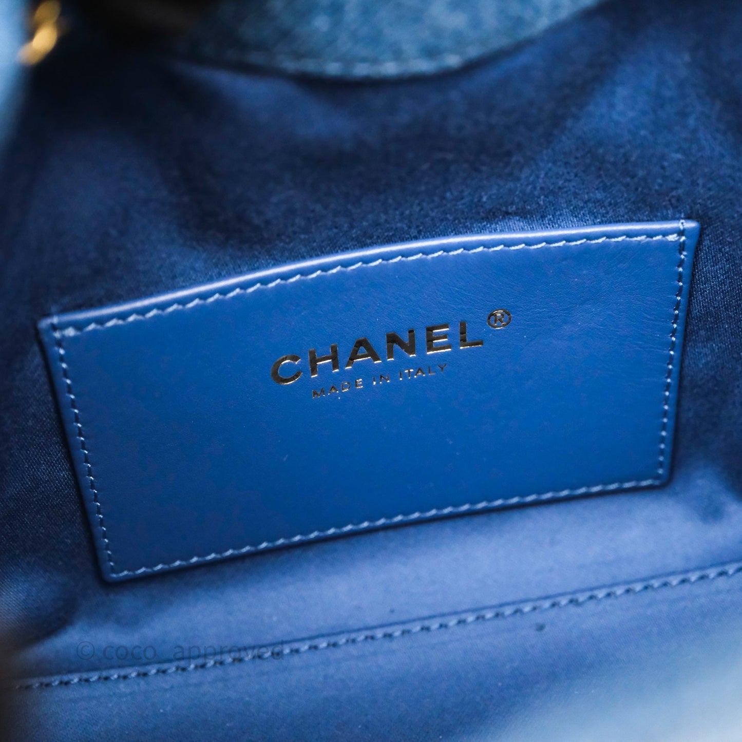 Chanel 25 Mini Washed Denim Aged Gold Hardware