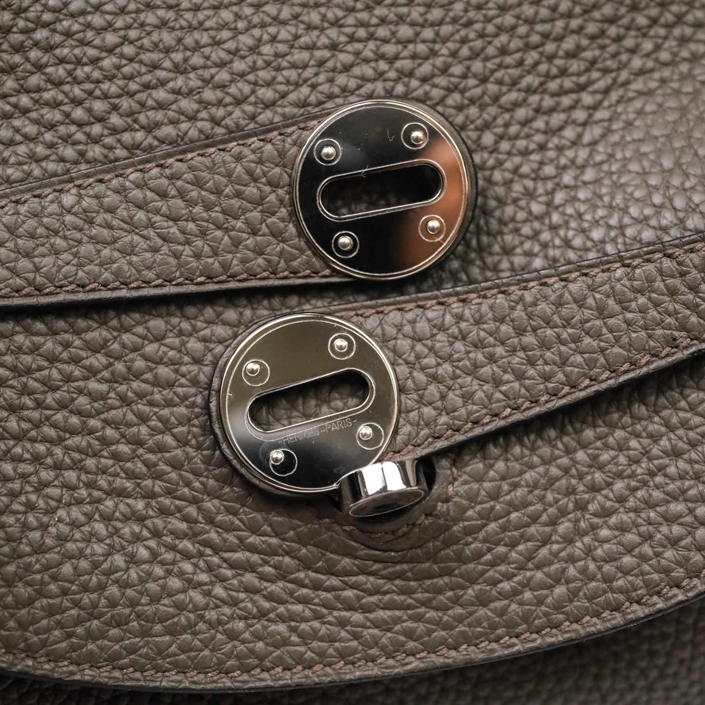 Hermès Lindy 30 Etain 8F Clemence Palladium Hardware