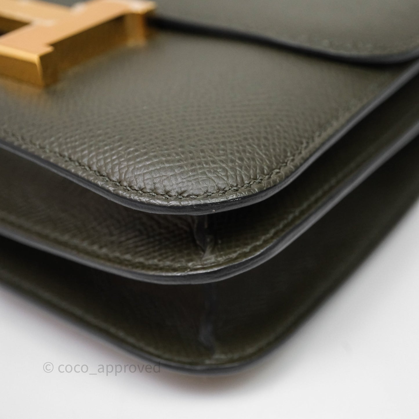 Hermès Constance Mini 18cm Vert de Gris C6 Epsom Gold Hardware