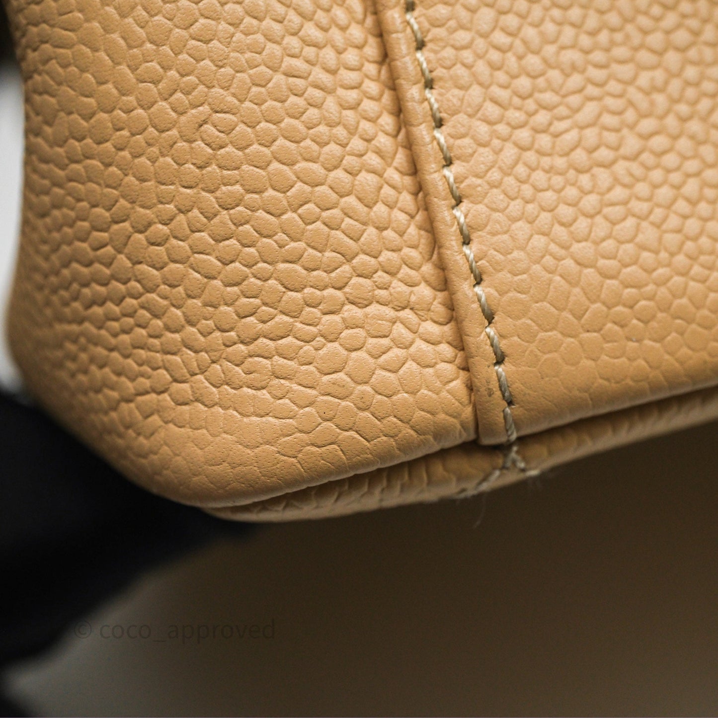 Chanel GST Beige Caviar Silver Hardware