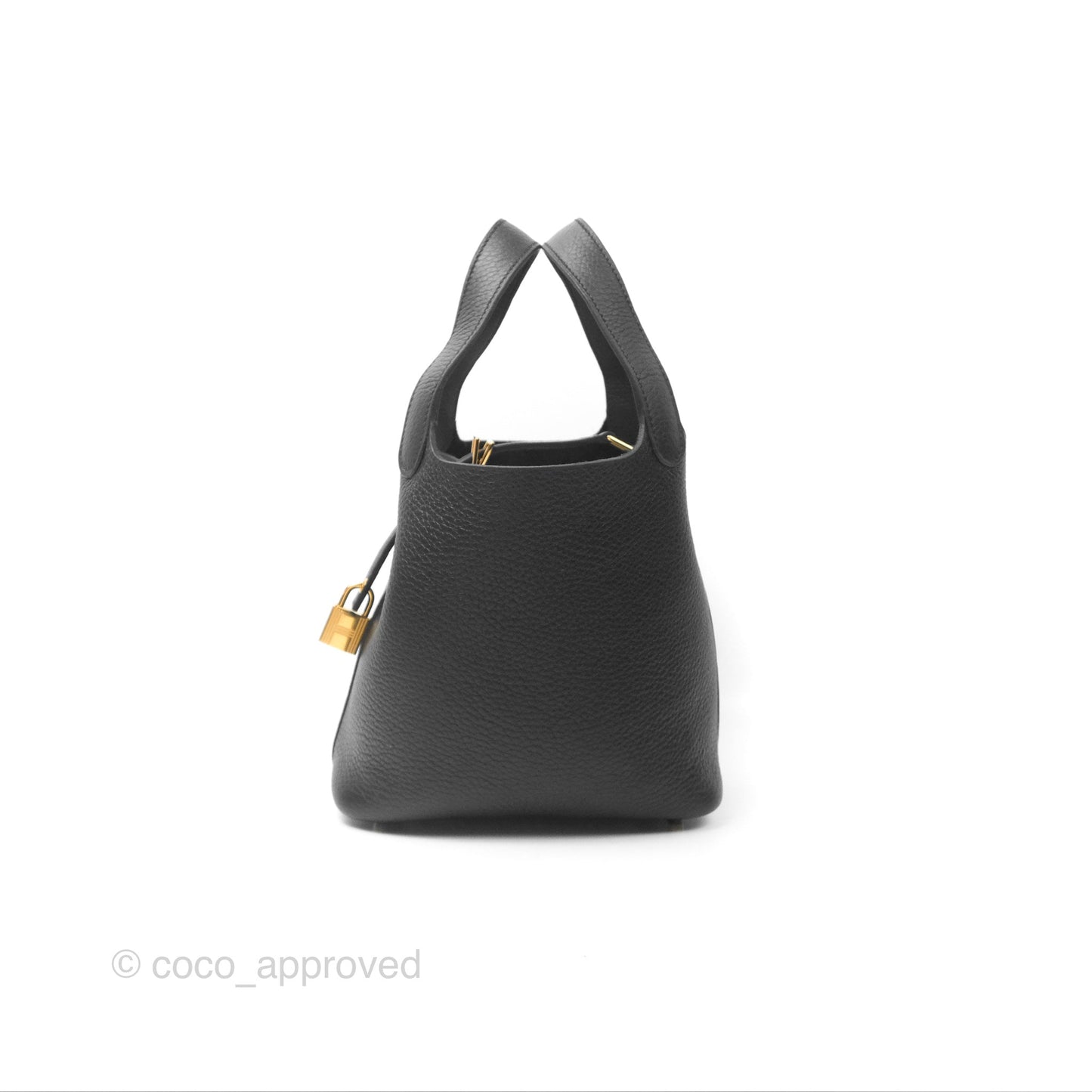 Hermès Picotin Lock 18 Black Clemence Gold Hardware