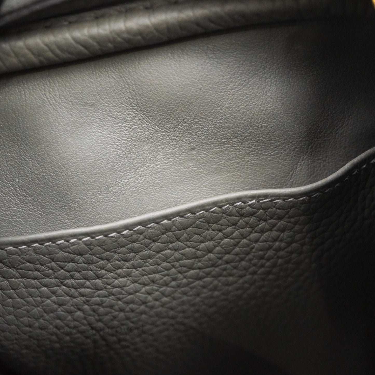 Hermès Lindy 26 Taurillion Clemence Gris Meyer 0L Gold Hardware