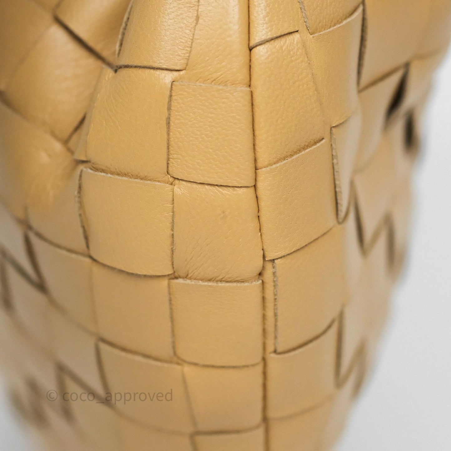 Bottega Veneta Mini Jodie Bag Intrecciato Almond Lambskin