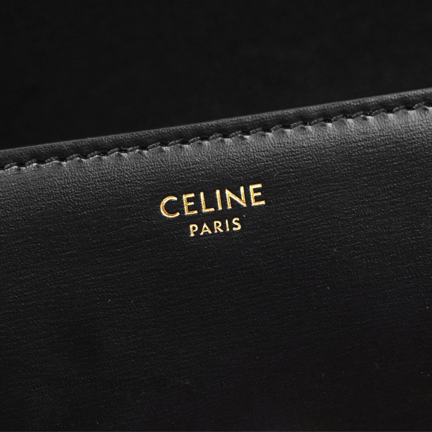 Celine Triomphe Shoulder Bag Black Calfskin