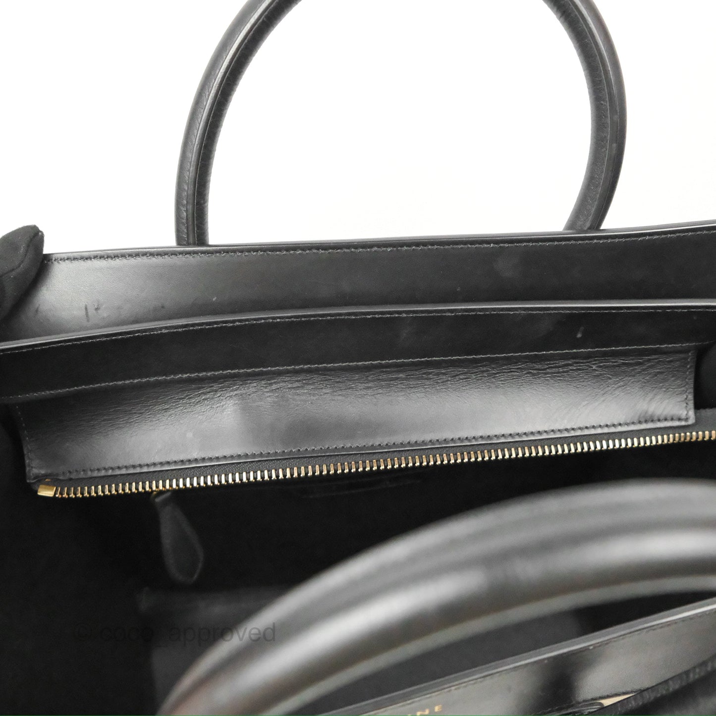 Celine Mini Luggage Bag Black/Brown/Ivory Calfskin
