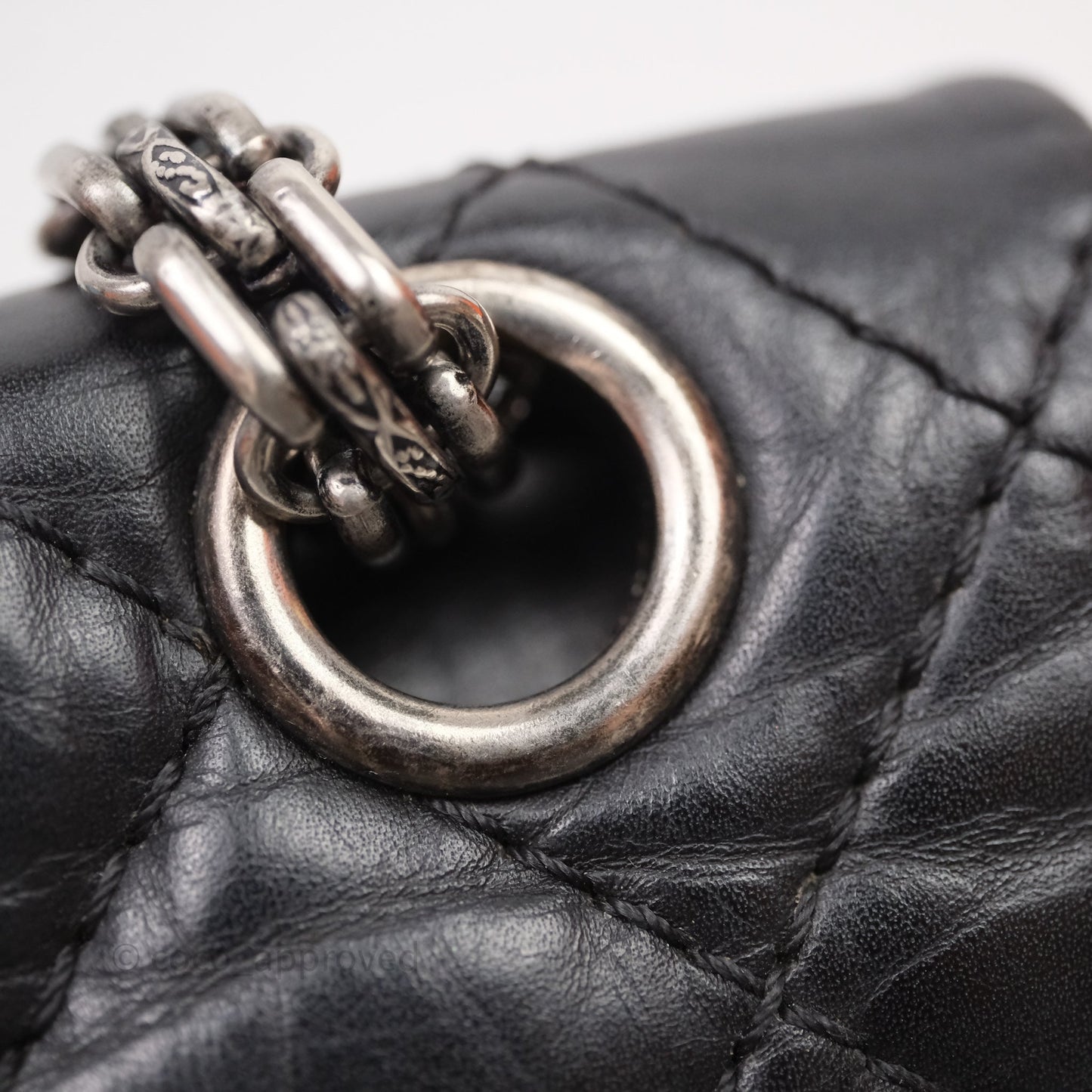 Chanel Reissue 225 Quilted Black Crumple Calfskin Ruthenium Hardware