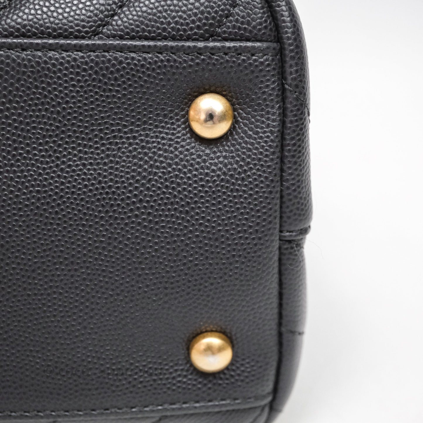 Chanel Medium Coco Handle Chevron Grey Bag Gold Hardware