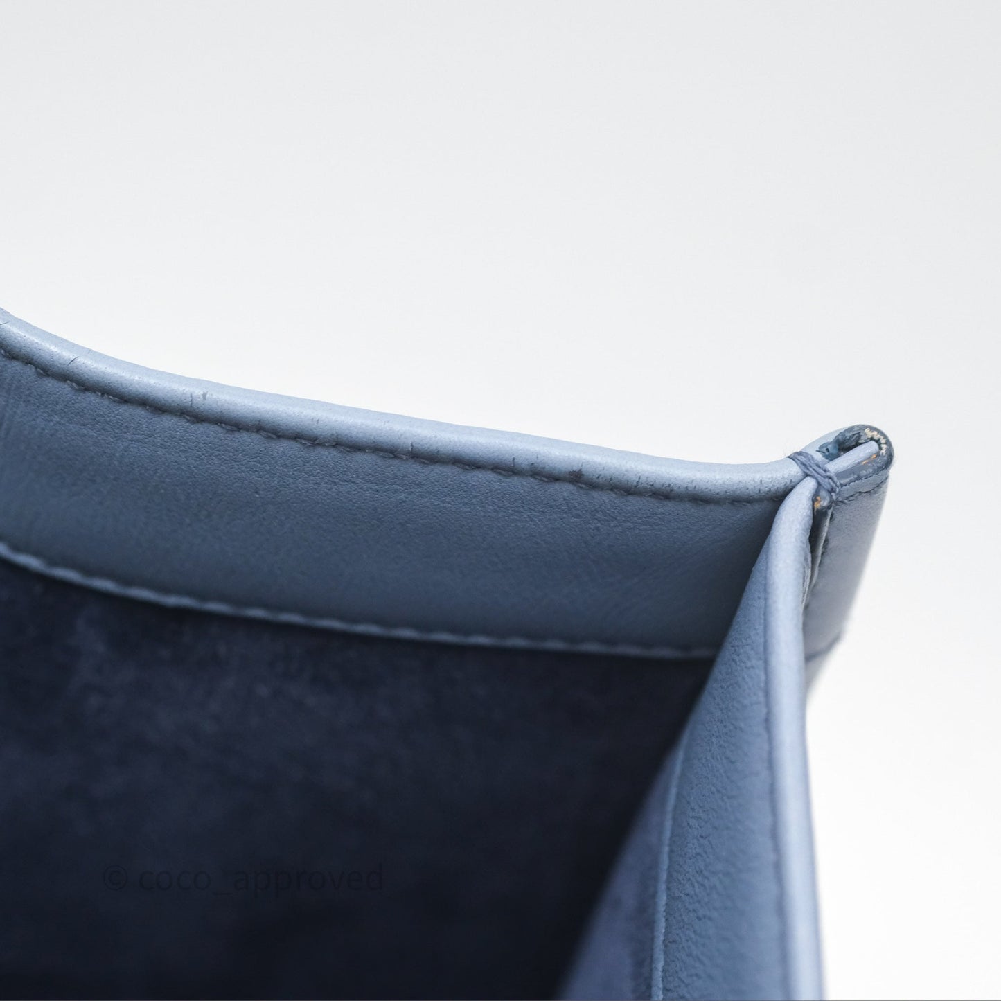 Christian Dior Medium Book Tote Blue Calfskin