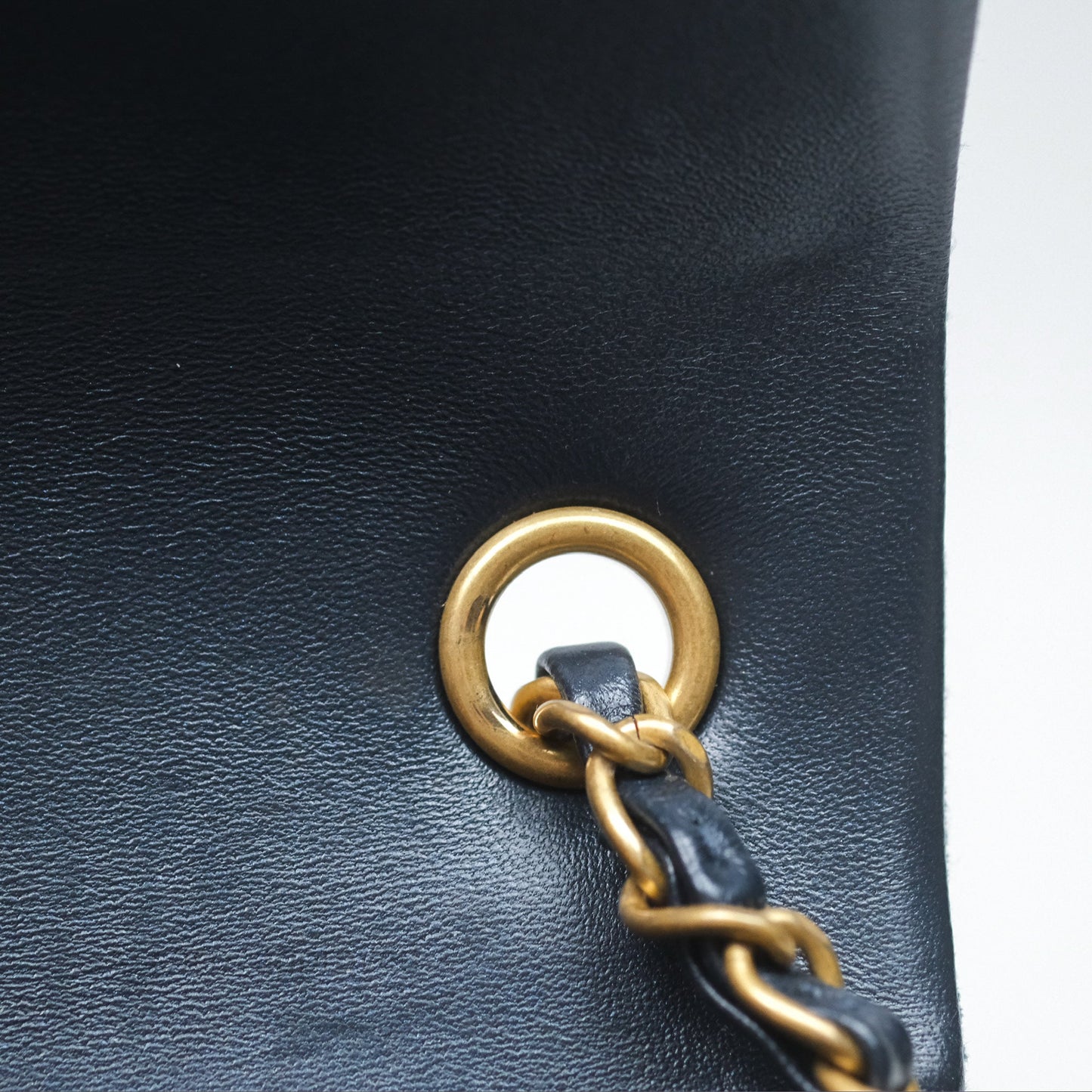 Chanel Quilted Mini Rectangular Flap Denim Aged Gold Hardware