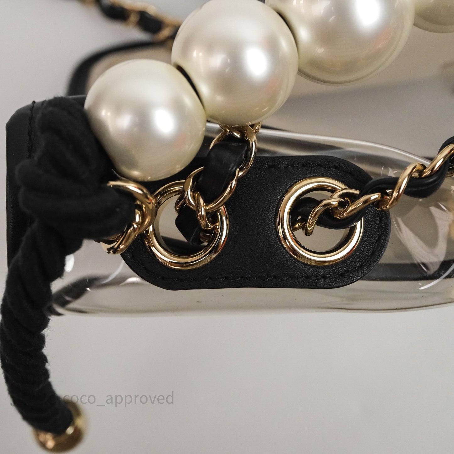 Chanel Medium Sand By The Sea PVC Flap Black Lambskin Gold Hardware
