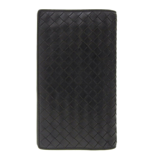 Luxury Bottega Veneta Intrecciato  Leather Long Wallet (Bi-Fold) ()