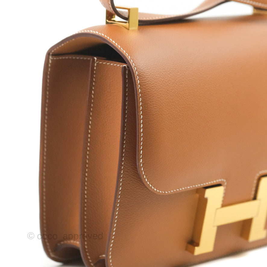 Hermès Constance 24 Gold Evercolor Gold Hardware