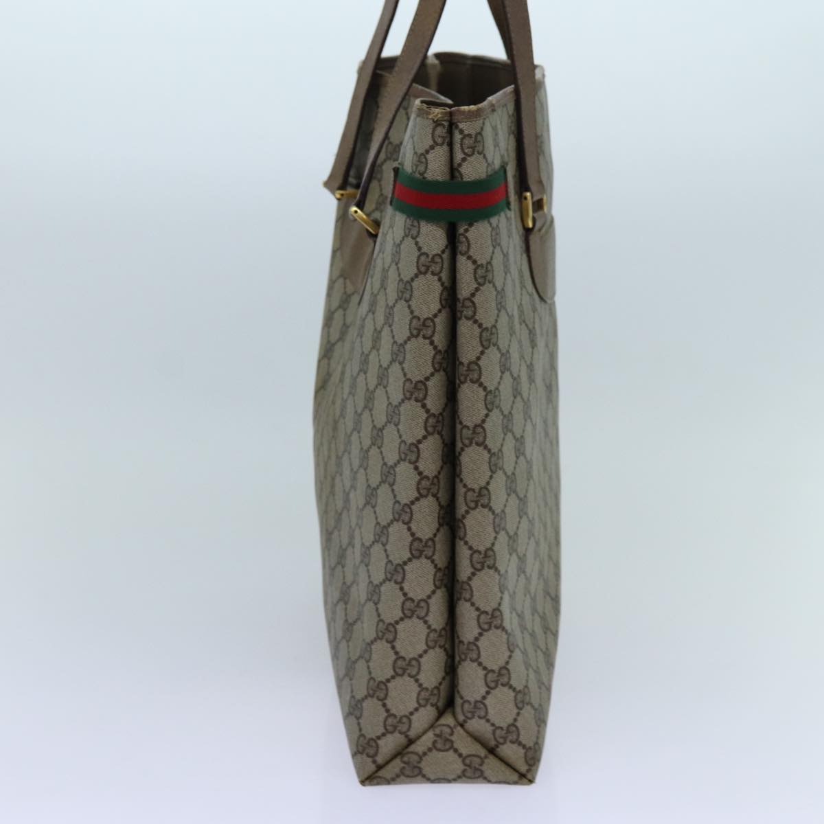 Luxury Gucci Trending 2025 GG Canvas Web Sherry Line Tote Bag PVC Beige Green Red  71030