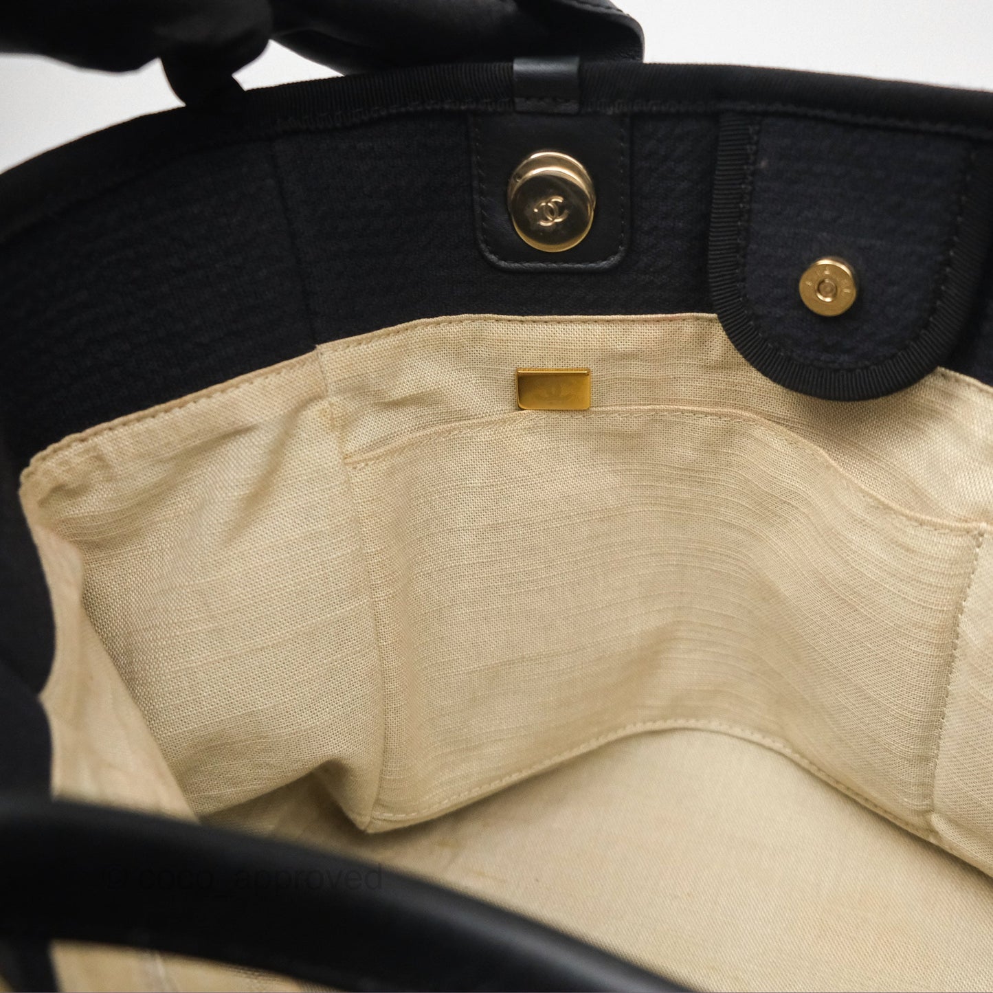 Chanel New Small Deauville Navy Canvas