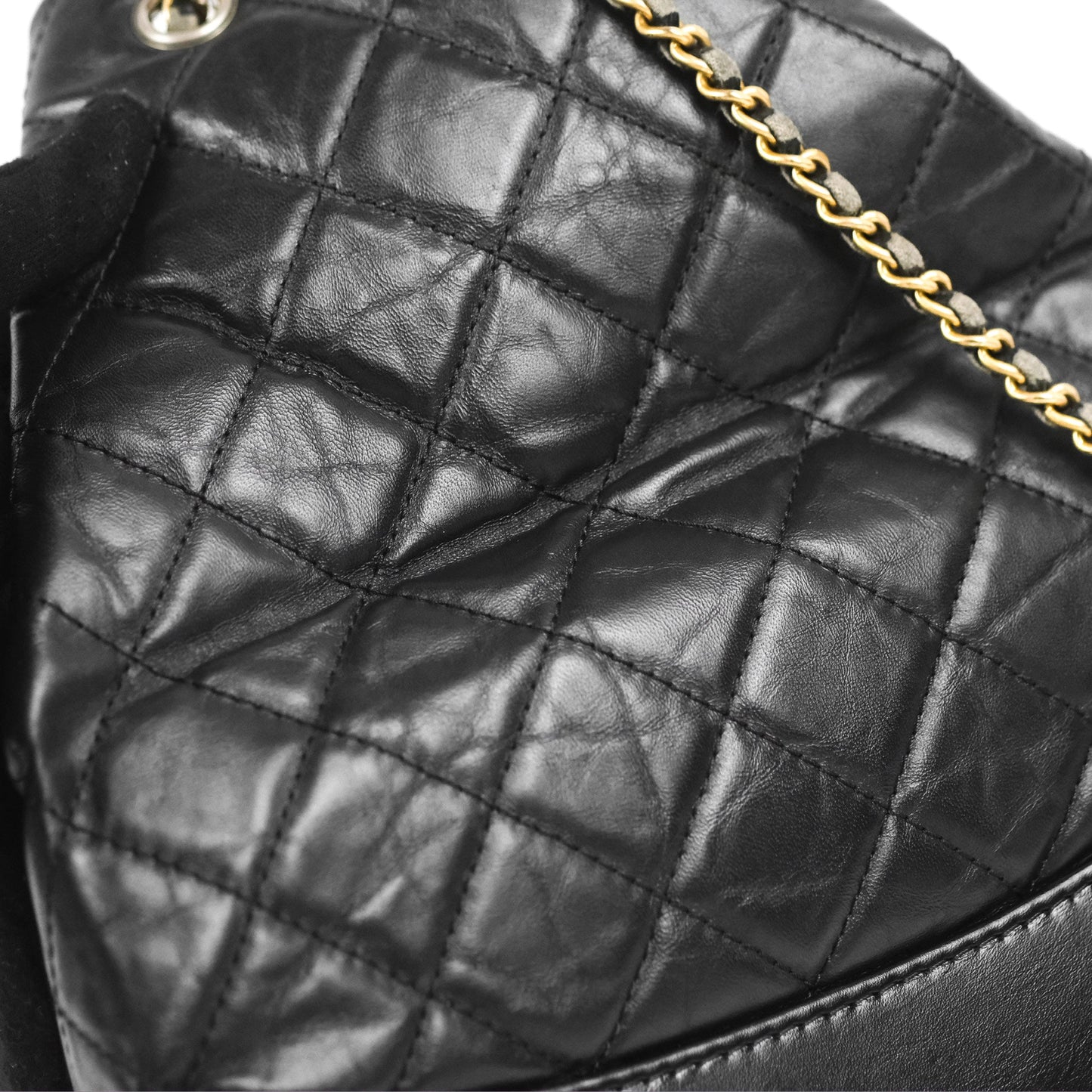 Chanel Medium Gabrielle Backpack Black Aged Calfskin