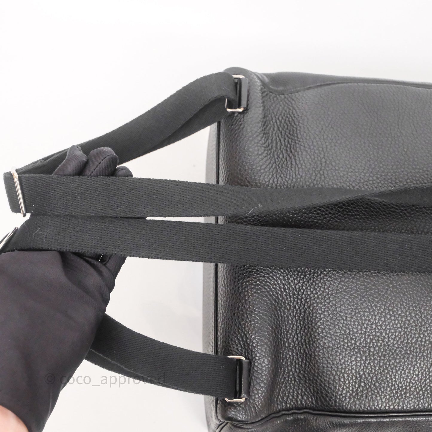 Hermès Kelly Ado Backpack GM Black Noir 89 Togo Palladium Hardware