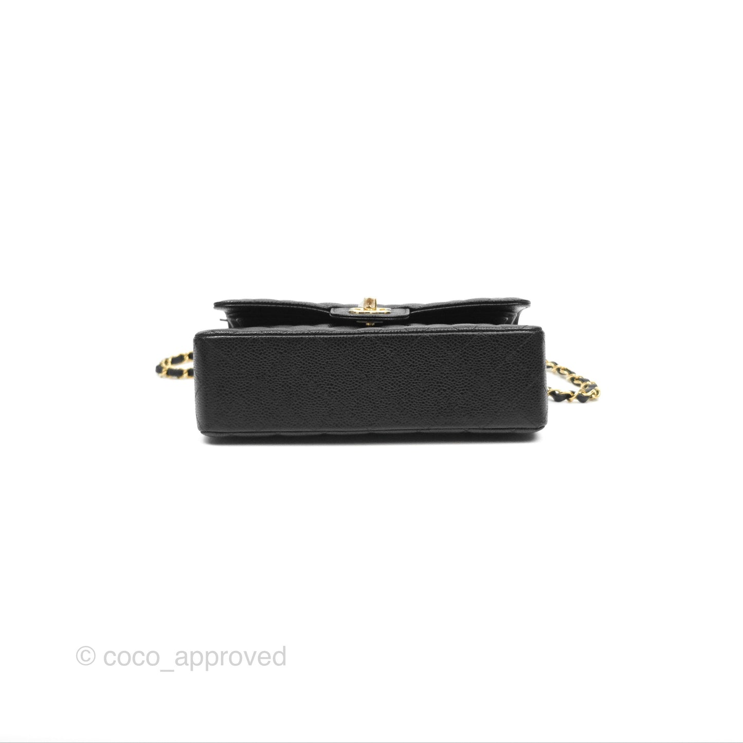 Chanel Small Classic Flap Quilted Black Caviar Gold Hardware