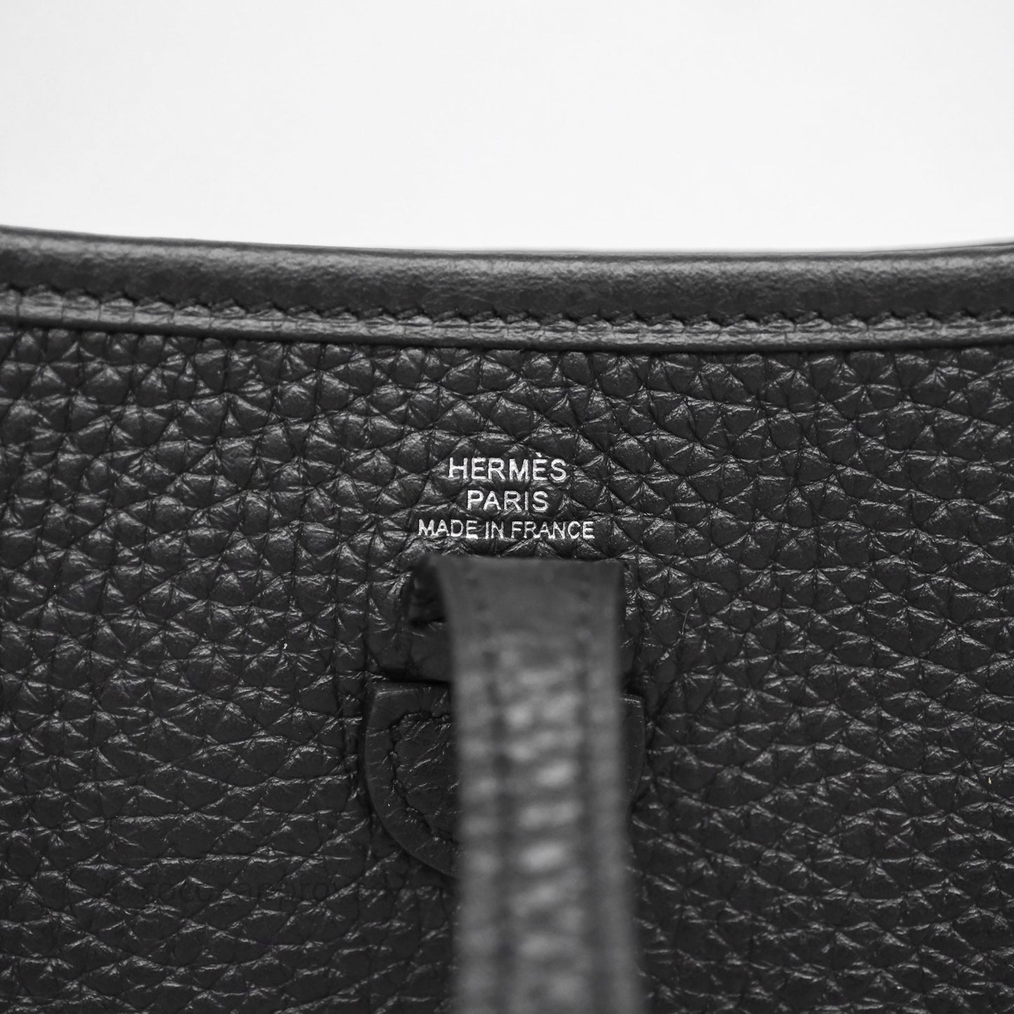Hermès Mini Evelyne 16 Black Noir 89 Clemence Palladium Hardware