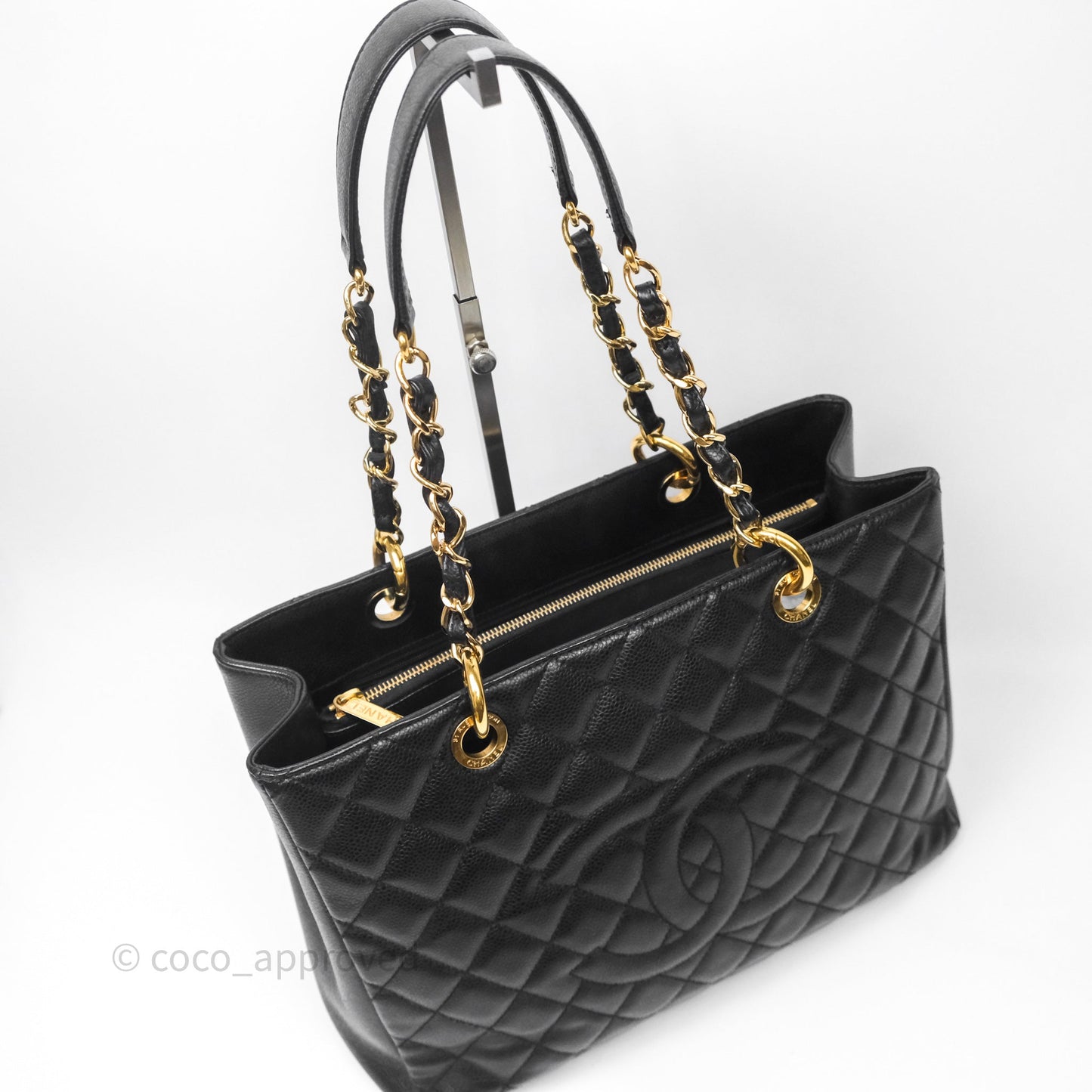 Chanel GST Black Caviar Gold Hardware