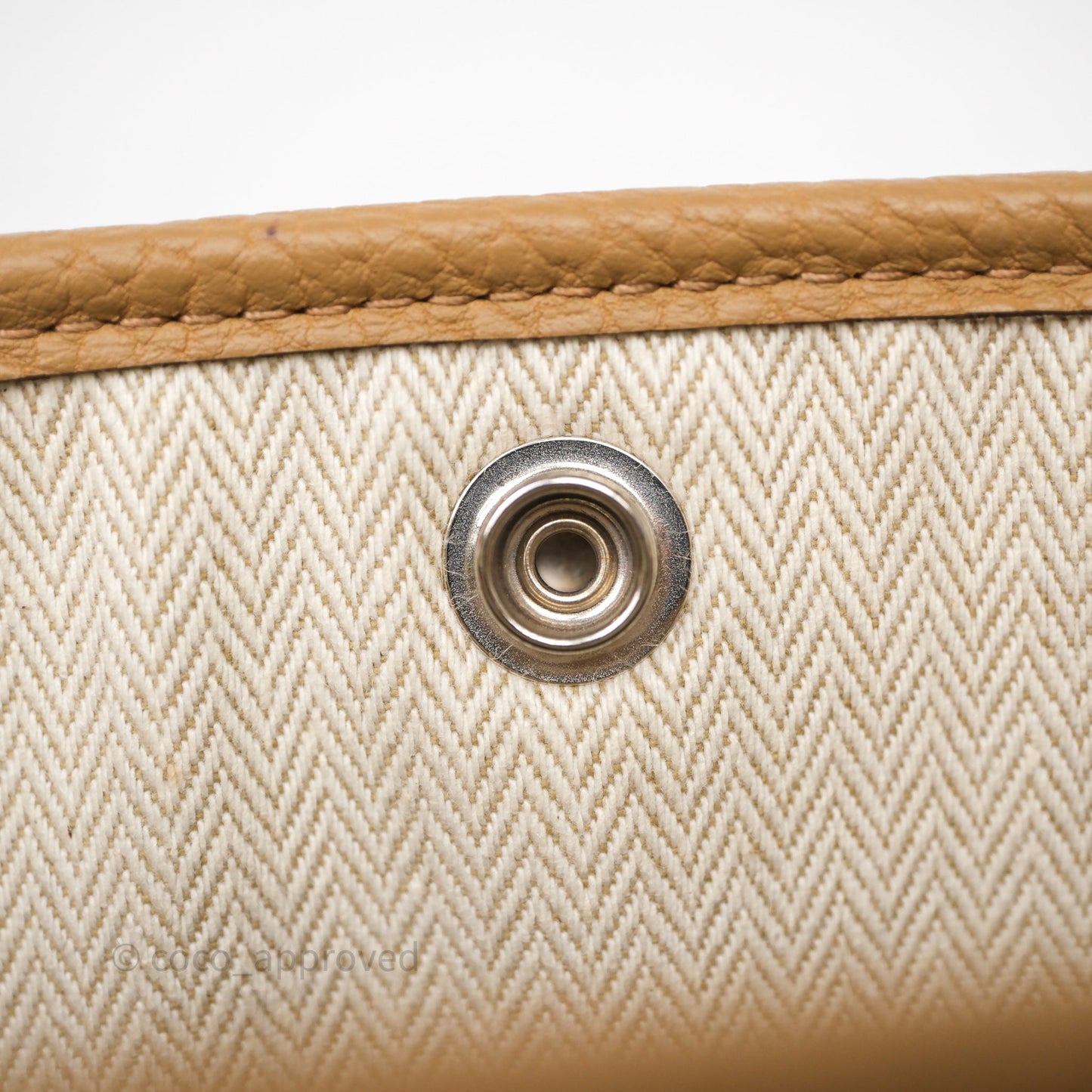 Hermès Garden Party 30 Biscuit 4B Veau Negonda Palladium Hardware