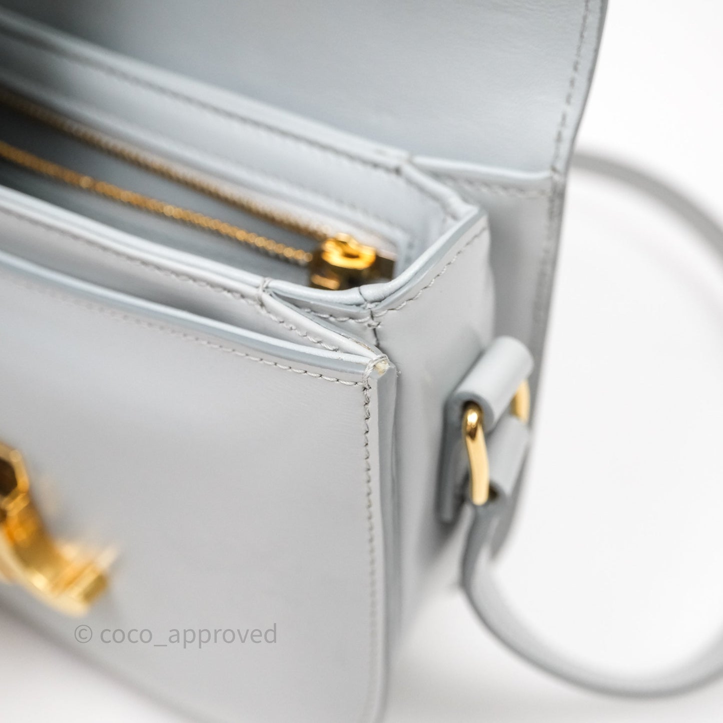 Celine Teen Besace Light Blue Shiny Calfskin
