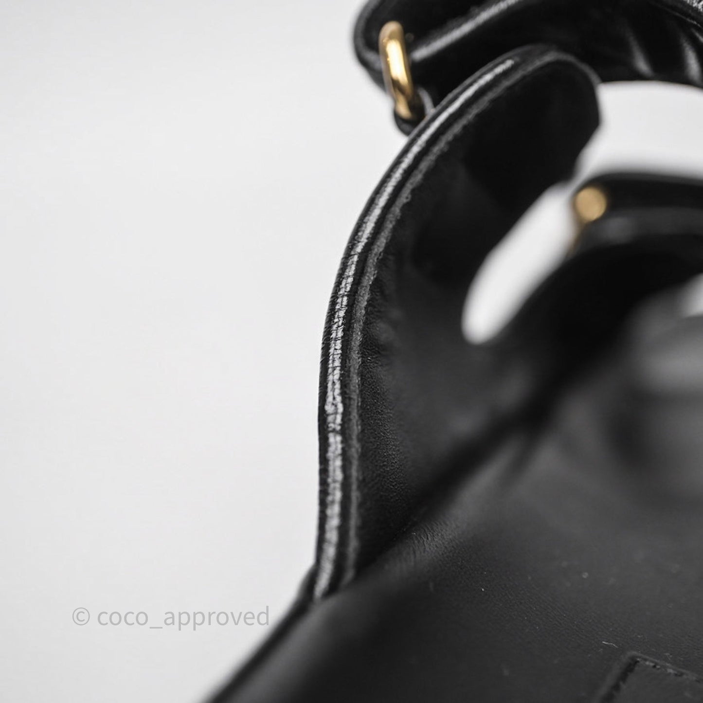 Chanel CC Black Sandals Size 36.5