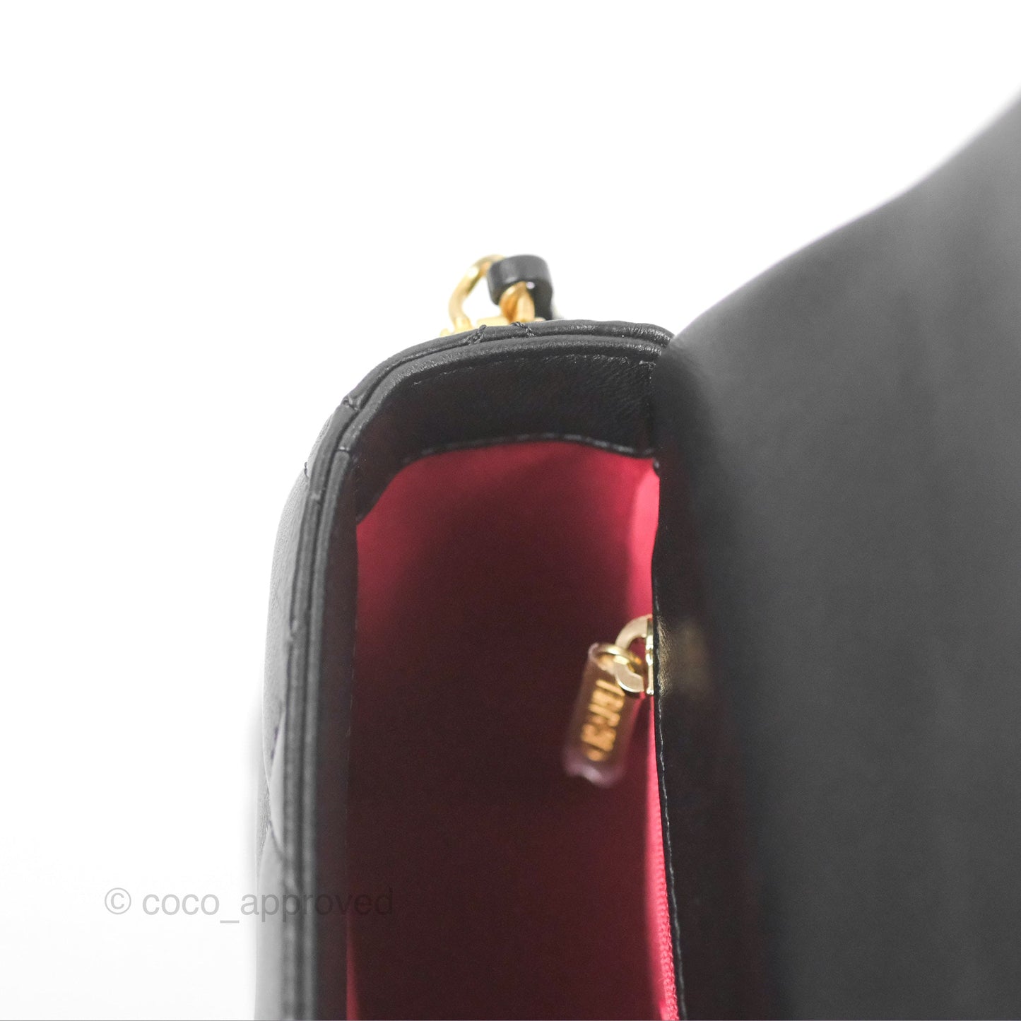 Chanel Quilted My Perfect Mini With Pearl Black Lambskin Gold Hardware