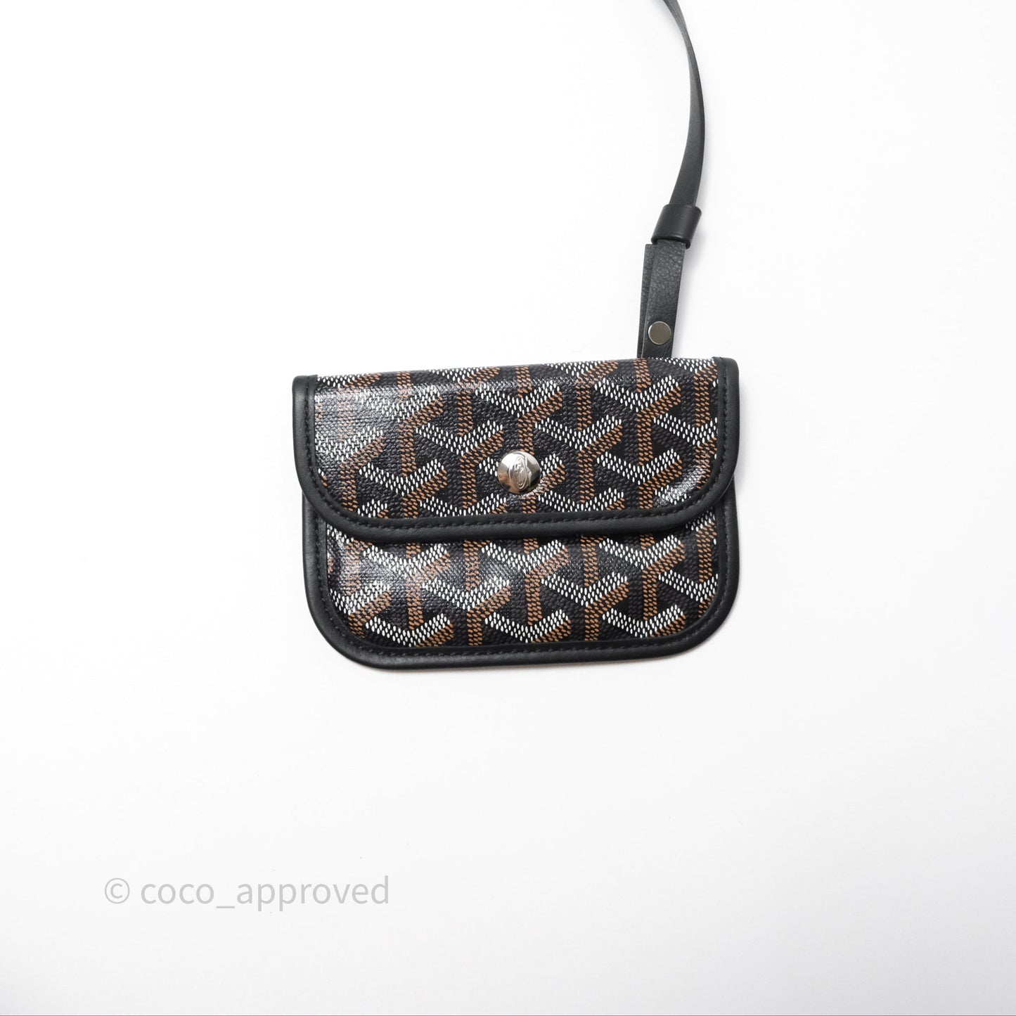 Goyard Anjou Mini Bag Goyardine Canvas Black