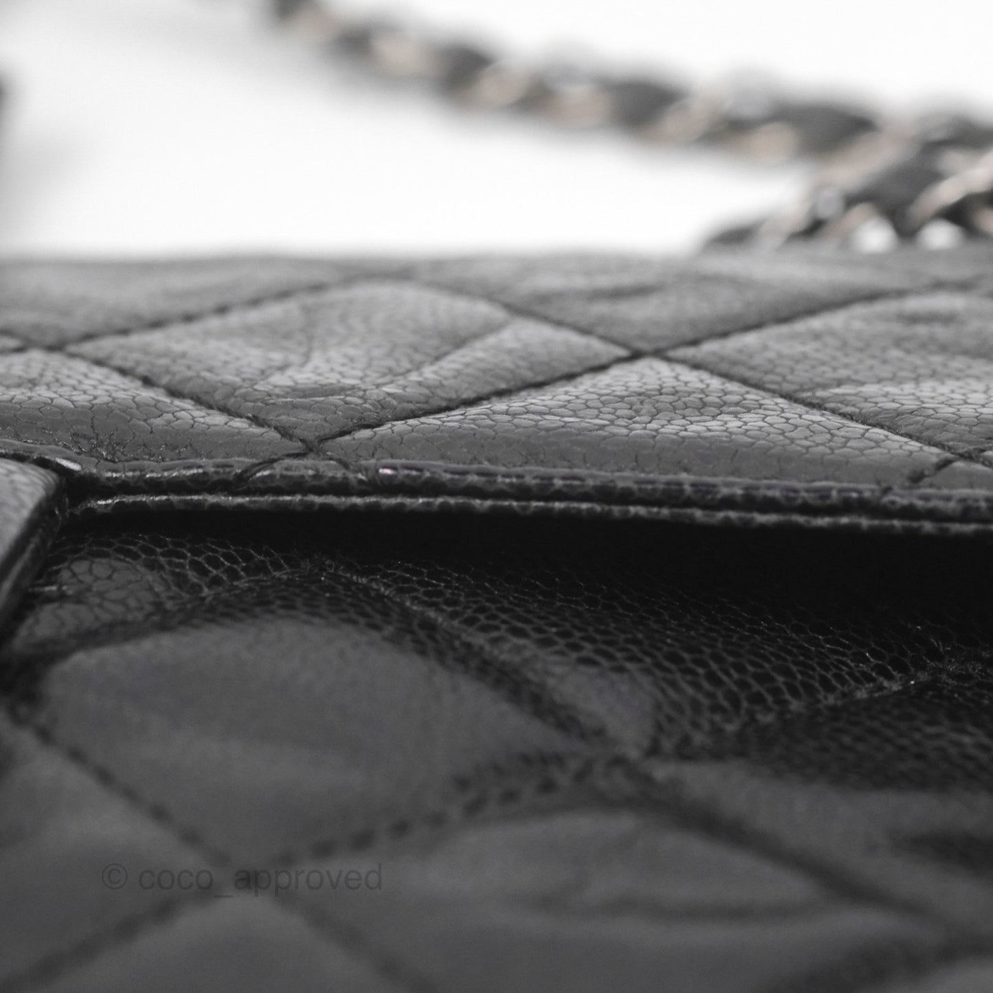 Chanel Quilted Single Flap Bag Soft Caviar Black Ruthenium Hardware