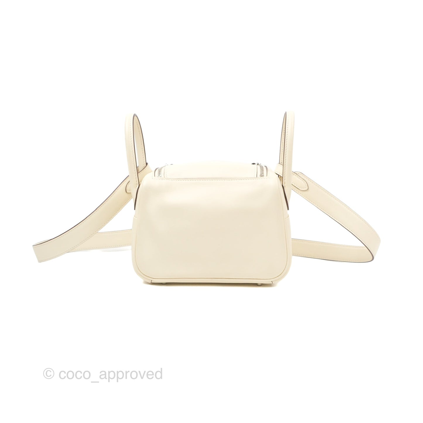 Hermès Mini Lindy 20 Nata/ Lime Swift Palladium Hardware