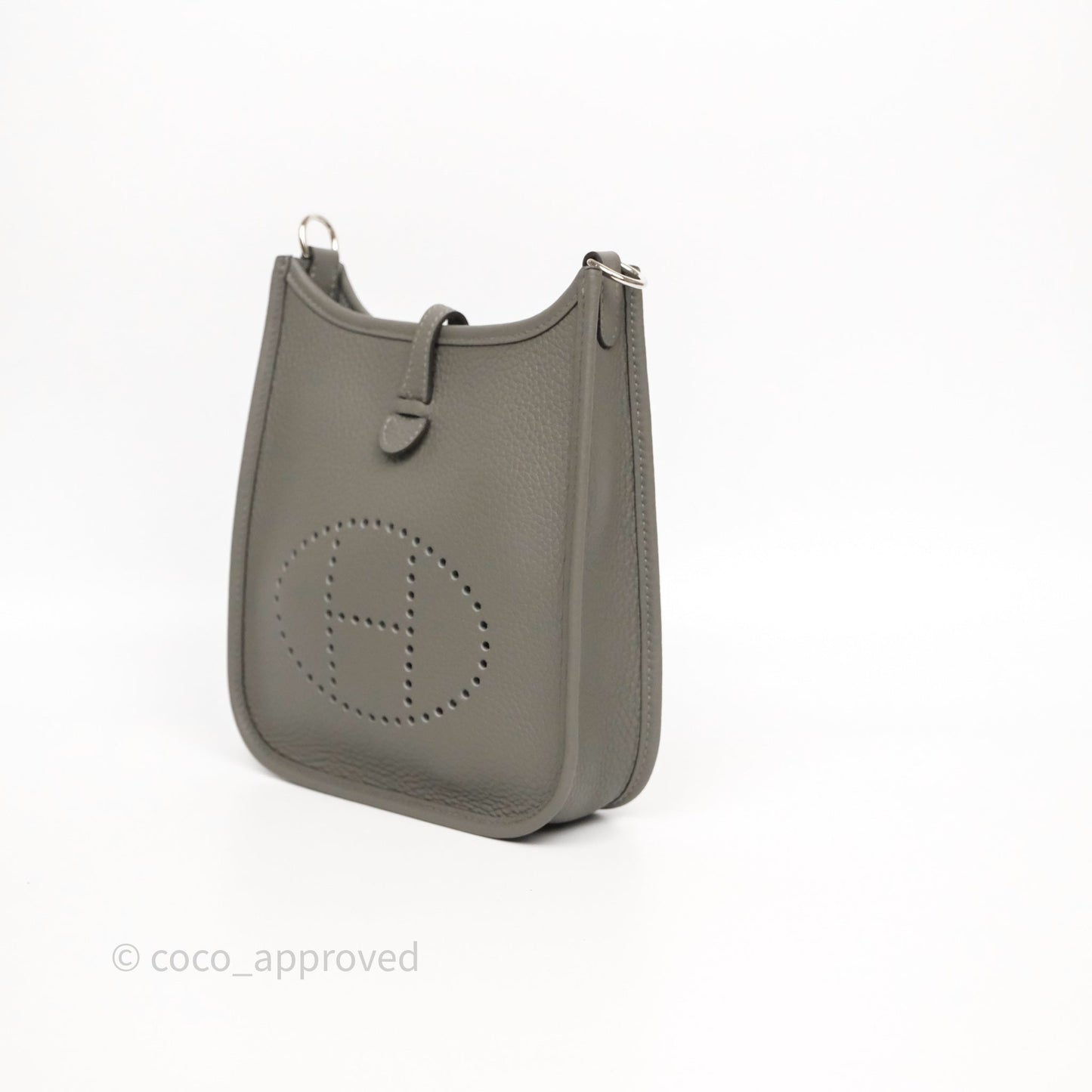 Hermès Mini Evelyne 16 Gris Meyer 0L Clemence Palladium Hardware