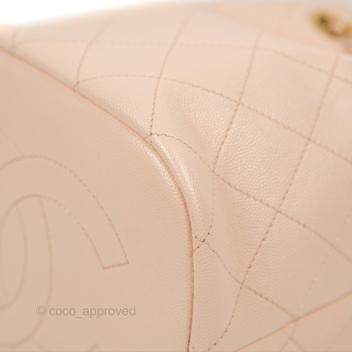 Chanel Quilted Top Handle Drawstring Bucket Bag Pink Caviar Aged Gold Hardware