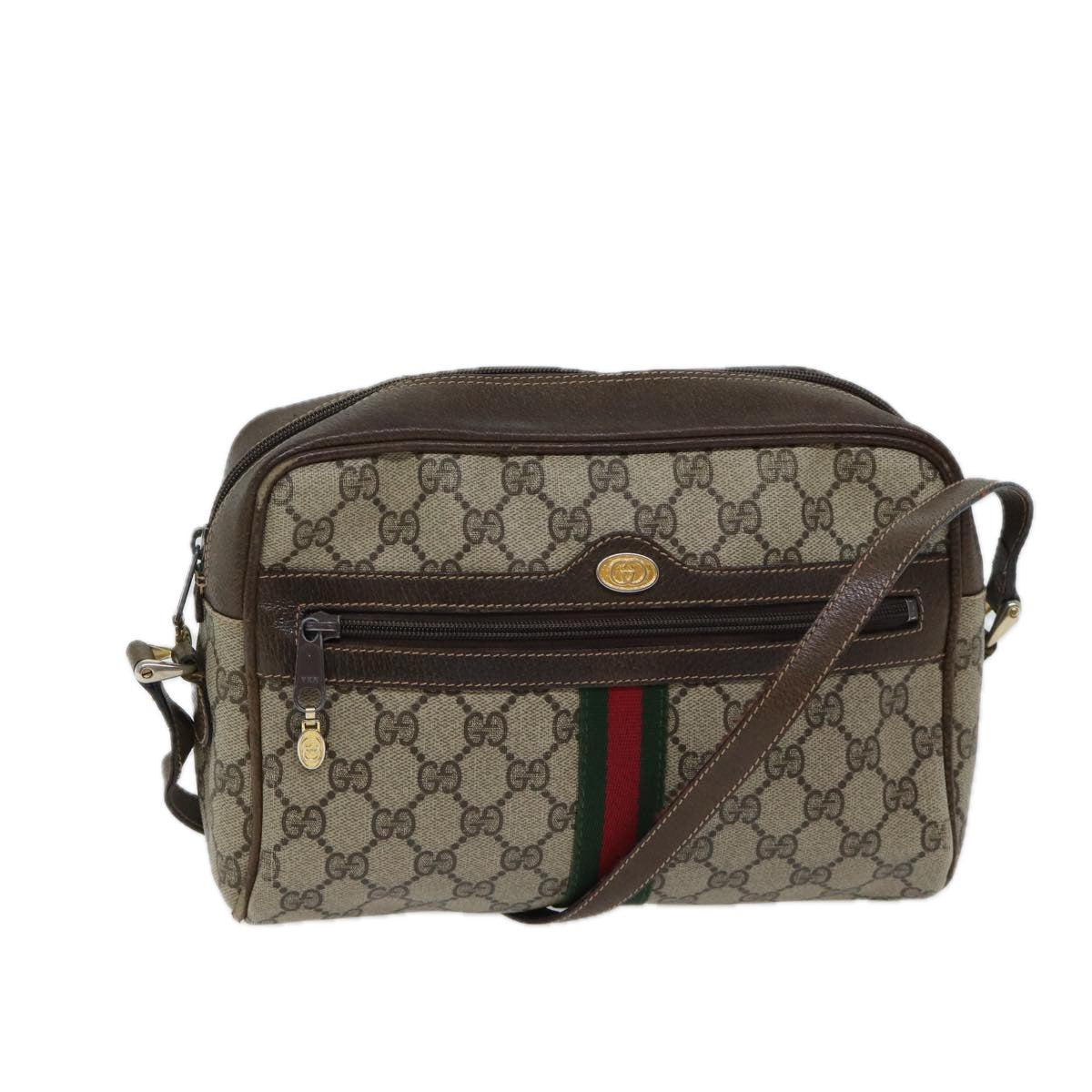 Luxury Gucci Trending 2025 GG Canvas Web Sherry Line Shoulder Bag PVC Beige Green Red  71166
