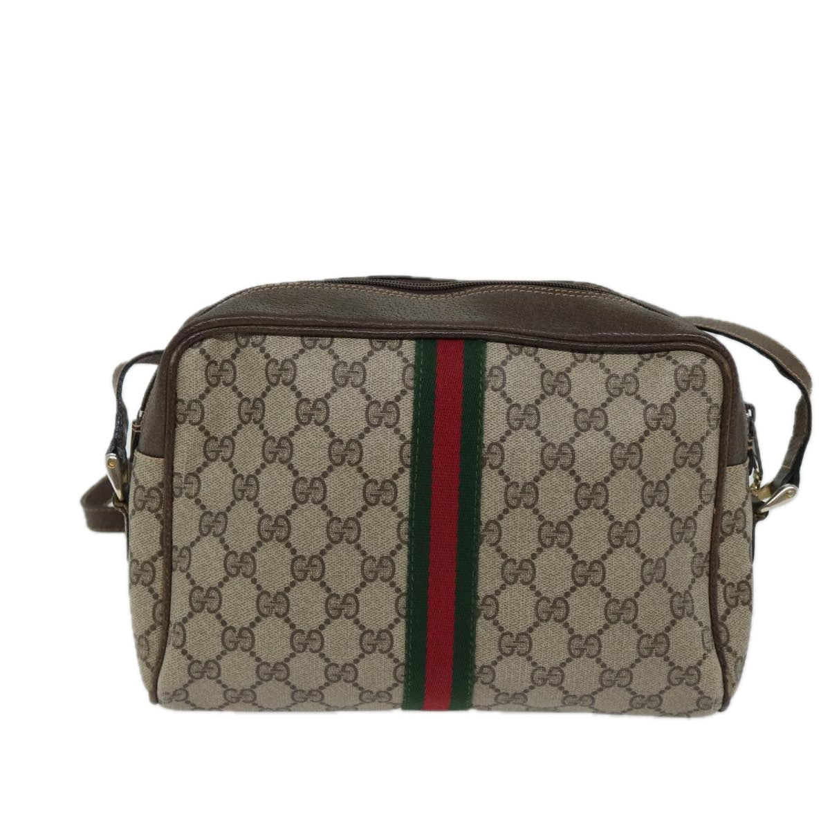 Luxury Gucci Trending 2025 GG Canvas Web Sherry Line Shoulder Bag PVC Beige Green Red  71166